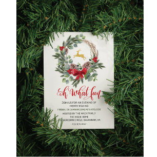 Invitation de fête de Noël de vacances de couronne
