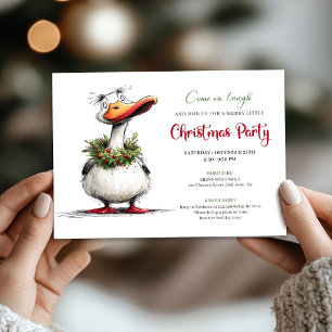 Invitation de fête de Noël drôle et fantaisiste av