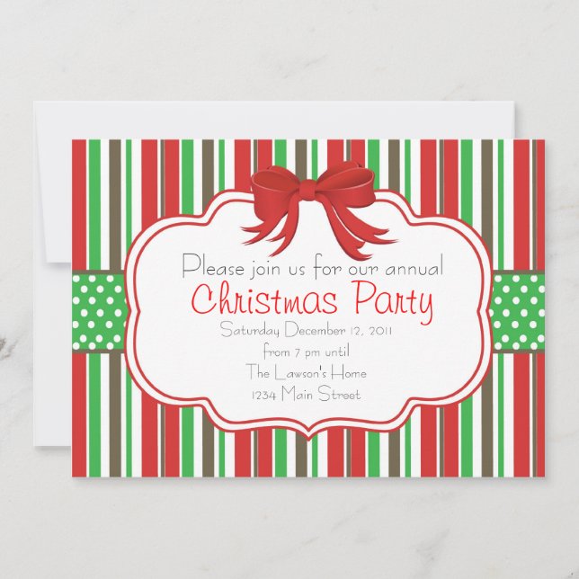 Invitation de fête de Noël - échange de biscuit - (Devant)