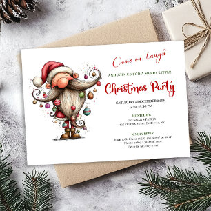 Invitation de fête de Noël éditable de Père Noël d