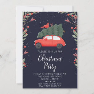 Invitation de fête de Noël en aquarelle