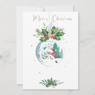 Invitation de fête de Noël en aquarelle