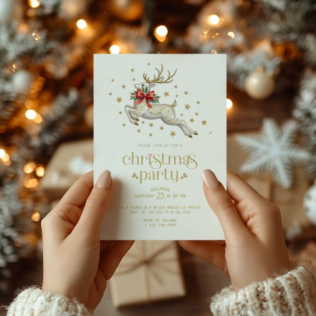 Invitation de fête de Noël en typographie dorée Re (Créateur téléchargé)