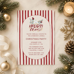 Invitation de fête de Noël Joie des Fêtes