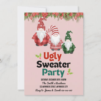 Invitation de fête de Noël moche