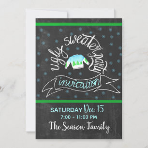 Invitation de fête de Noël moche