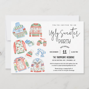 Invitation de fête de Noël moche
