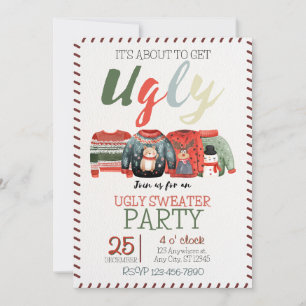 Invitation de fête de Noël moche