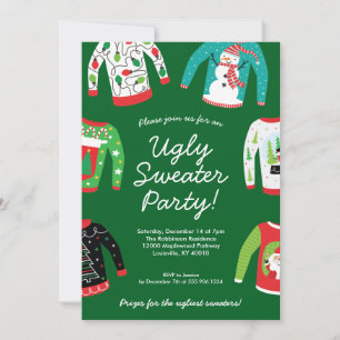 Invitation de fête de Noël moche
