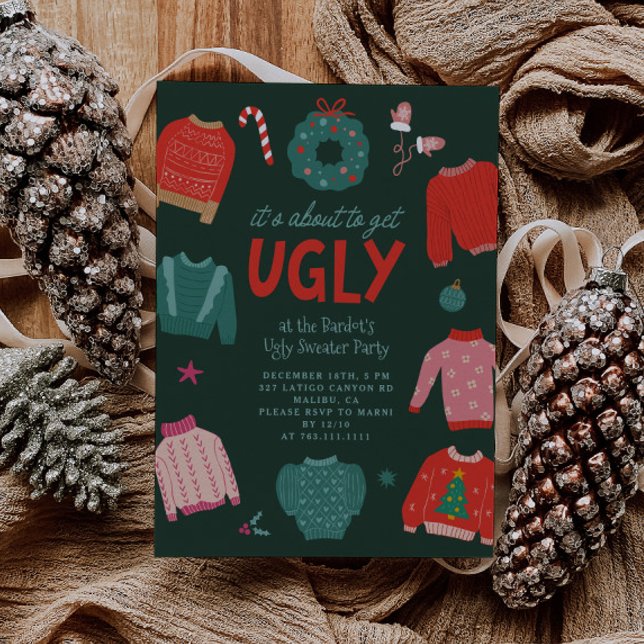 Invitation de fête de Noël moche (Créateur téléchargé)