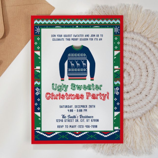 Invitation de fête de Noël moche (Créateur téléchargé)