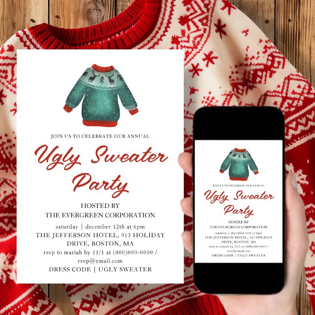 Invitation de fête de Noël moche (Créateur téléchargé)