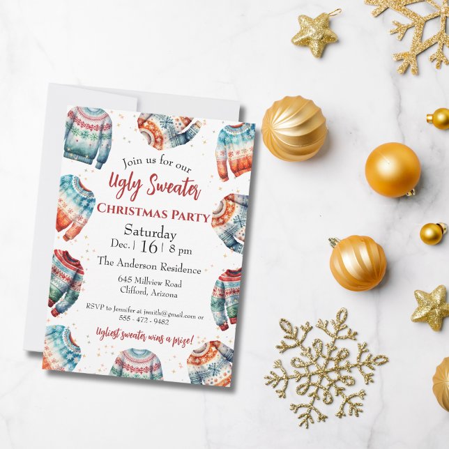 Invitation de fête de Noël moche (Créateur téléchargé)