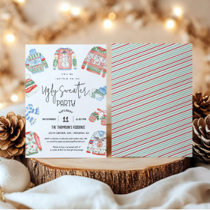 Invitation de fête de Noël moche