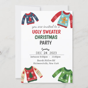 Invitation de fête de Noël moche