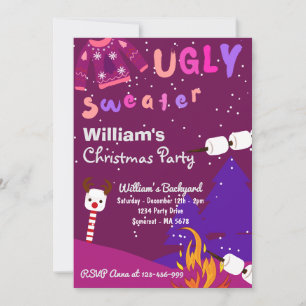 Invitation de fête de Noël moche