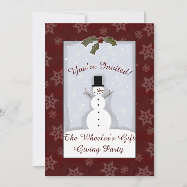 Invitation de fête de Noël personnalisé (Devant)