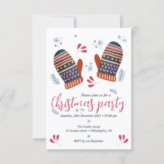 invitation de fête de Noël personnalisée