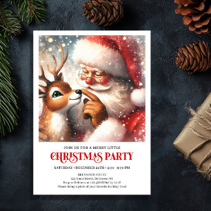 Invitation de fête de Noël pour enfants avec un jo