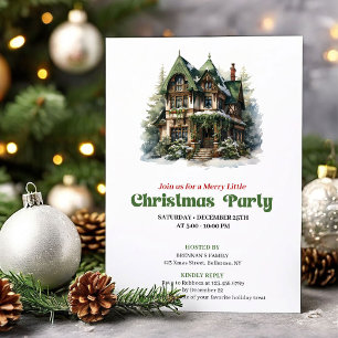 Invitation de fête de Noël vintage et cosy