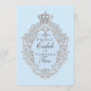 Invitation de fête de prince de conte de fée vinta