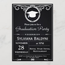 Invitation de fête de remise des diplômes