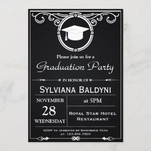 Invitation de fête de remise des diplômes