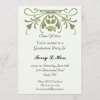 Invitation de fête de remise des diplômes