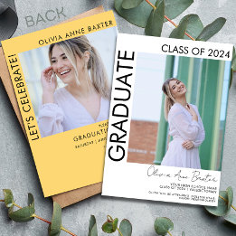 Invitation de fête de remise des diplômes de photo