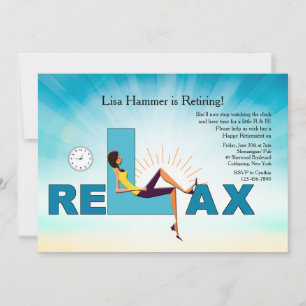 Invitation de fête de retraite : Moment de détente