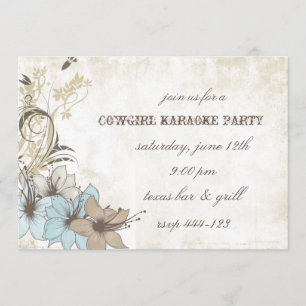 Invitation de fête de style occidental