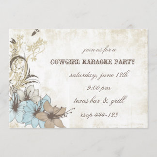 Invitation de fête de style occidental