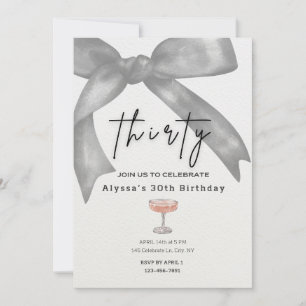 Invitation de fête de trente ans