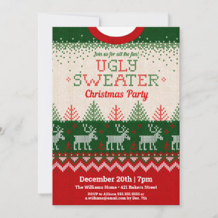 Invitation de fête de vacances de Sweater