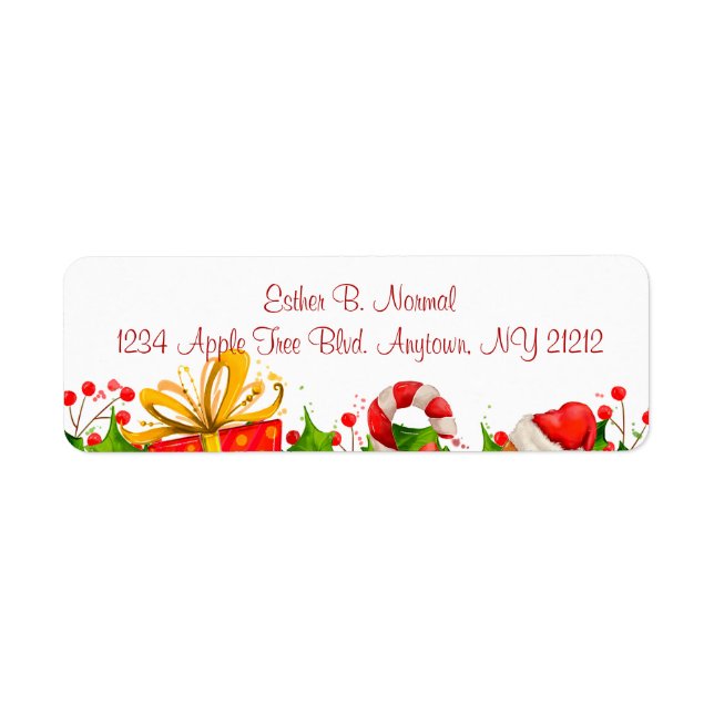 Invitation de fête de vacances Retour Étiquettes (Devant)