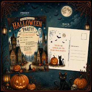 Invitation de fête de village fantaisiste pour Hal