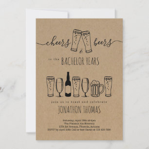 Invitation de fête d'enterrement de vie de garçon