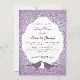 Invitation de Fête des mariées de cadre floral Pur