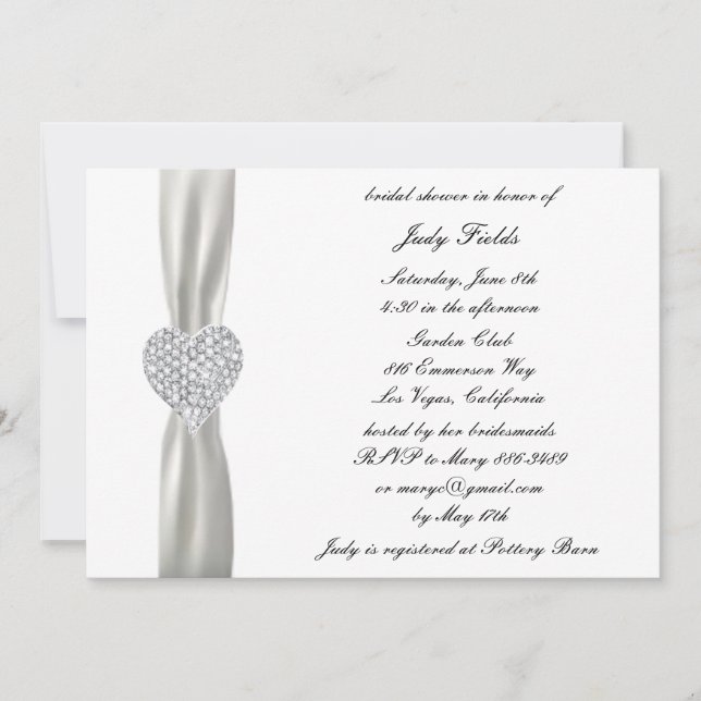 Invitation de Fête des mariées de Mariage de Diamo (Devant)