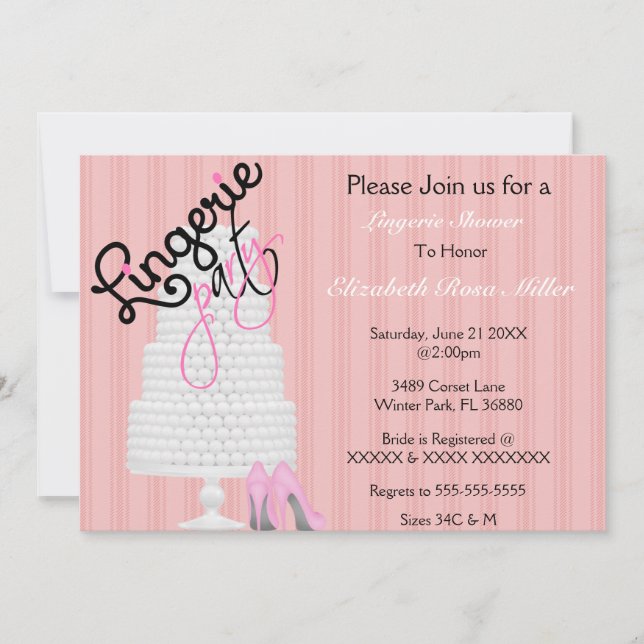 Invitation de Fête des mariées de talons noirs et  (Devant)