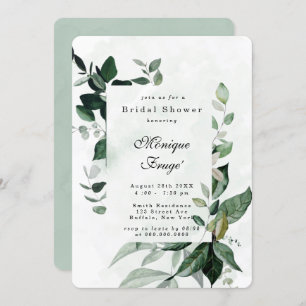 Invitation de Fête des mariées rustique Eucalyptus