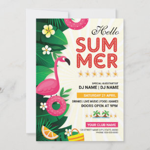 Invitation de fête d'été Modèle de circulaire