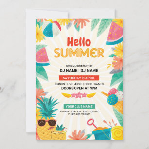 Invitation de fête d'été Modèle de circulaire