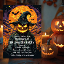 Invitation de fête d'Halloween de citrouille de so