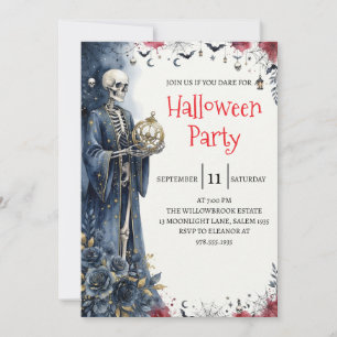 Invitation de fête d'Halloween homme squelette got