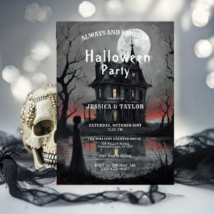 Invitation de fête d'Halloween Maison Hantée Gothi