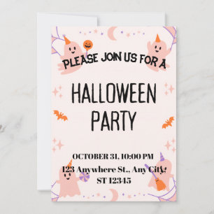 Invitation de fête d'Halloween mignonne