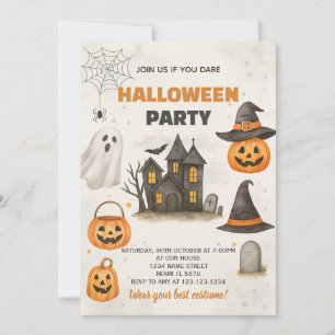 Invitation de fête d'Halloween moderne