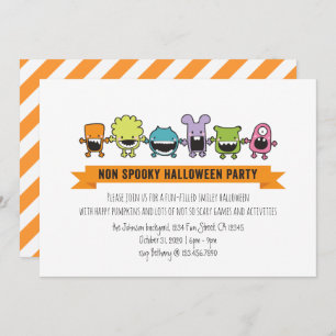 Invitation de fête d'Halloween non Éffrayante