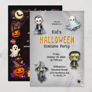 Invitation de fête d'Halloween pour enfants